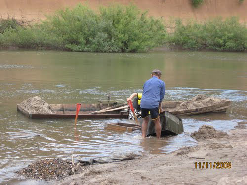 Limpieza de barro y conchilla